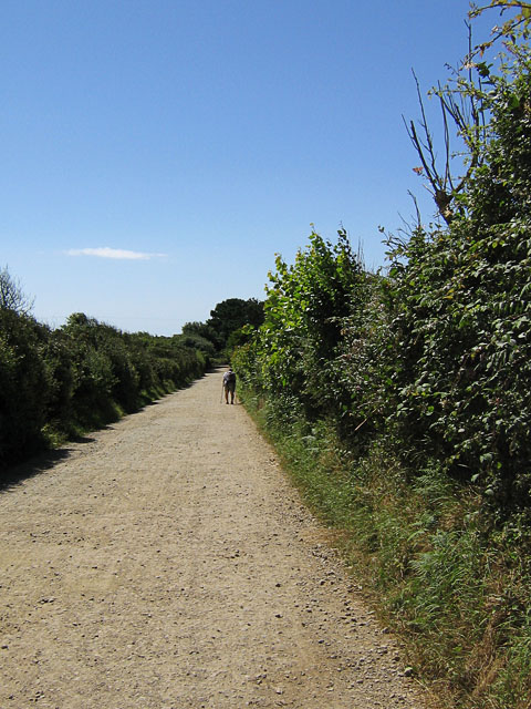 The main road going south, Sark