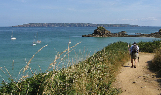 Cliff walk along the east of Herm