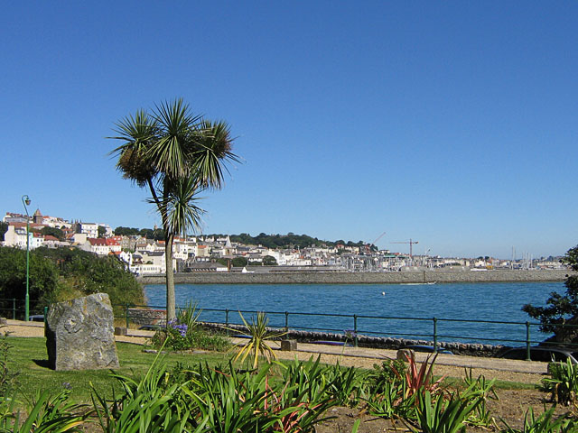 Havelet Bay, Guernsey, with St Peter Port beyond