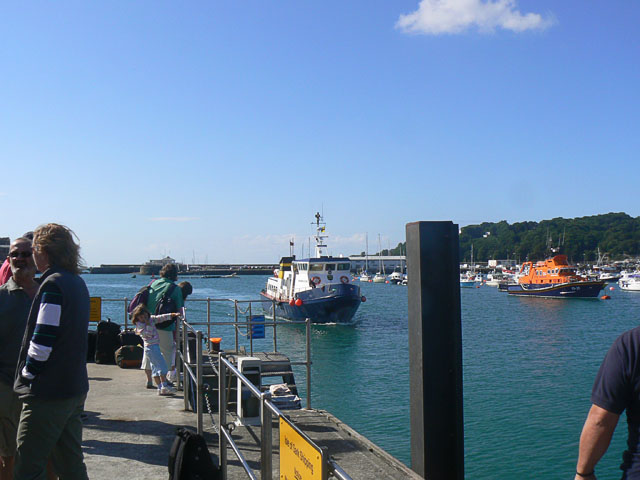 Sark Ferry arriving at the  jetty, Guernsey