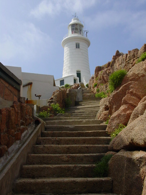 Steps leading up to La Corbiere Lighthouse