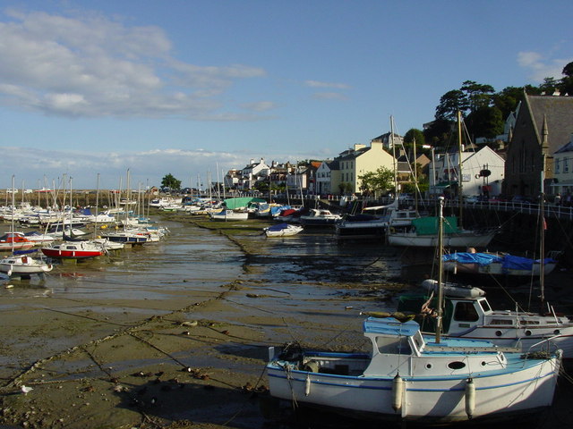 St Aubin Harbour at low tide
