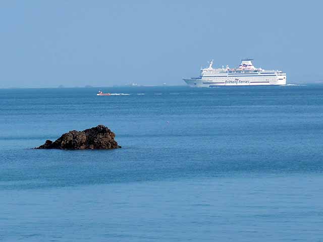 Brittany Ferries ship passing Anne Port