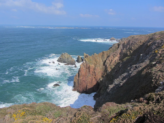 Cliff scenery at the western end of Alderney