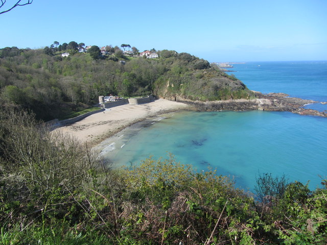 Fermain Bay as seen from the coast path