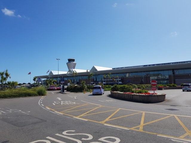 Bus stops at Jersey Airport