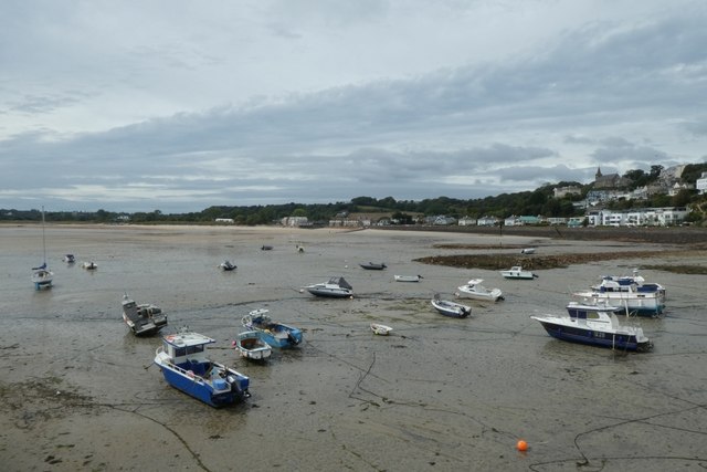 Boats resting in Gorey Harbour