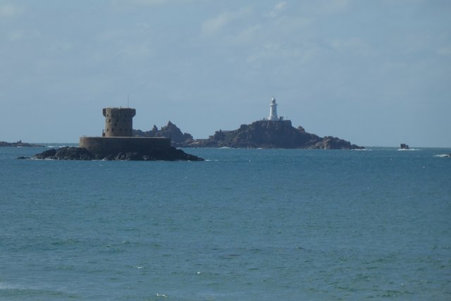La CorbiÃ¨re Lighthouse from St. Ouen's Bay