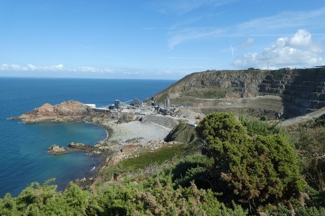 Ronez Quarry from near Sorel Point