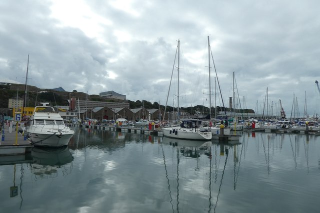 Boats in the harbour at St. Helier