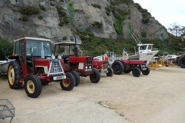 Tractors by the beach