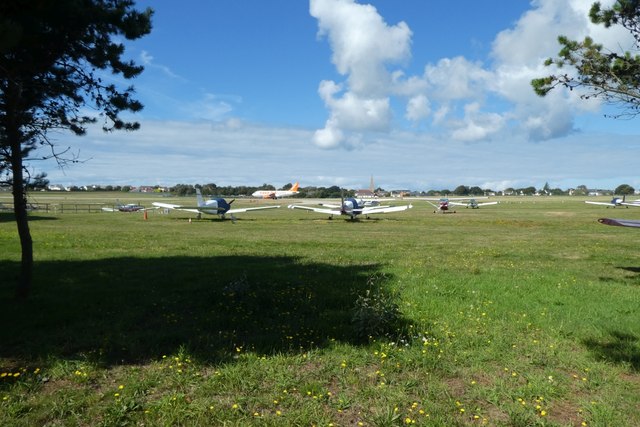 Aircraft parked near the runway